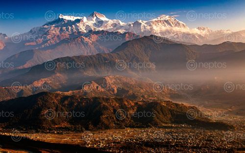 Find  the Image layer,nature,city,hill,mountain,pokhara,nepal  and other Royalty Free Stock Images of Nepal in the Neptos collection.