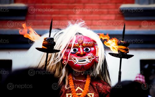 Find  the Image traditional,lakhey,dance,photo,gathemangal,festivel,patan,lalitpur,nepal  and other Royalty Free Stock Images of Nepal in the Neptos collection.