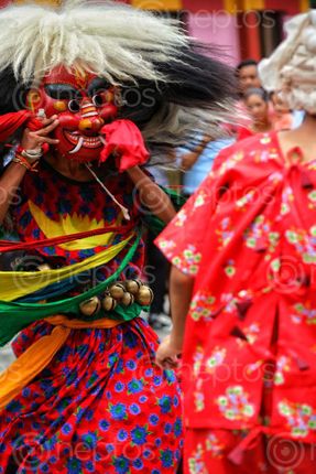 Find  the Image lakhe,naach,resembling,newari,culture,👹👹  and other Royalty Free Stock Images of Nepal in the Neptos collection.