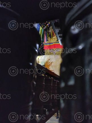 Find  the Image swayambhunath,stupa-,prayer,flagsprayer,wheels,all-seeing,eyes,buddha,frame  and other Royalty Free Stock Images of Nepal in the Neptos collection.