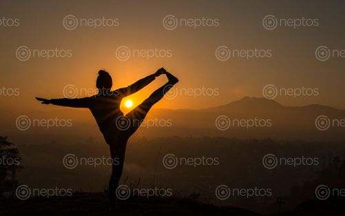 Find  the Image early,morning,yoaga,exercise,sunrise,chobar,hill,nepal  and other Royalty Free Stock Images of Nepal in the Neptos collection.