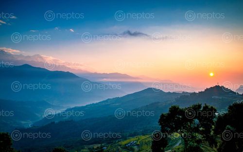 Find  the Image beautiful,sunrise,dhampus,kaski,nepal  and other Royalty Free Stock Images of Nepal in the Neptos collection.