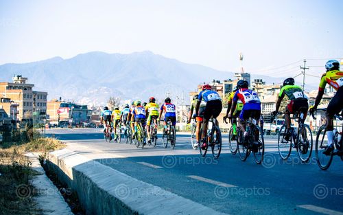 Find  the Image cycling,13th,south,asian,games,kathmandu,nepal  and other Royalty Free Stock Images of Nepal in the Neptos collection.