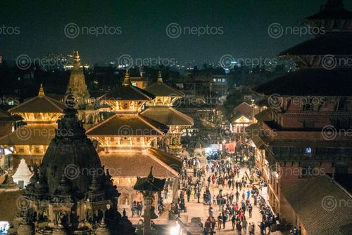 Find  the Image night,view,patan,durbar,square  and other Royalty Free Stock Images of Nepal in the Neptos collection.
