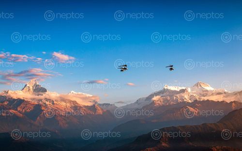 Find  the Image flying,ultralight,aircraft,annapurna,mountain,range,pokhara,nepal  and other Royalty Free Stock Images of Nepal in the Neptos collection.