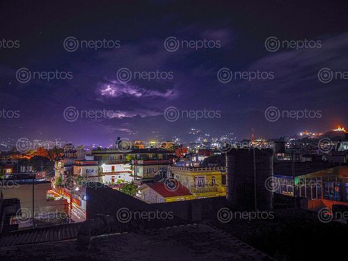 Find  the Image beauty,kathmandu,valley,enhances,night,lights,twinkling,stars,sky,beautiful,lightning  and other Royalty Free Stock Images of Nepal in the Neptos collection.