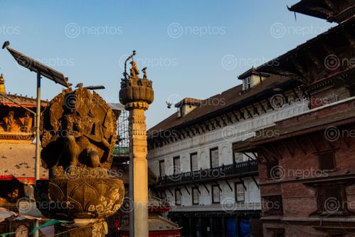 Find  the Image perfect,sunlight,broken,statue,kathmandu,durbar,square  and other Royalty Free Stock Images of Nepal in the Neptos collection.