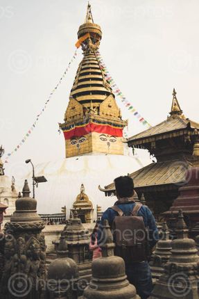 Find  the Image swayambhu,ancient,religious,architecture,atop,hill,kathmandu,valley,west,city  and other Royalty Free Stock Images of Nepal in the Neptos collection.