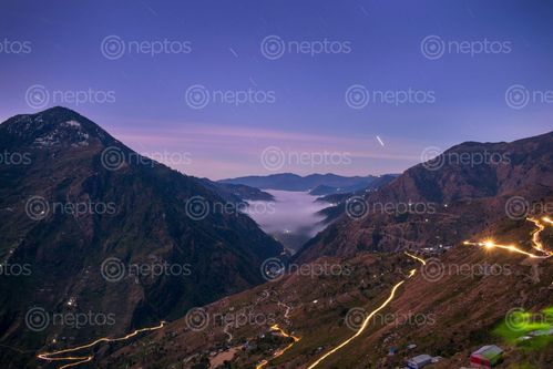 Find  the Image long,exposure,revels,windy,path,vehicles,travel,reach,manma,bazar,kalikot  and other Royalty Free Stock Images of Nepal in the Neptos collection.