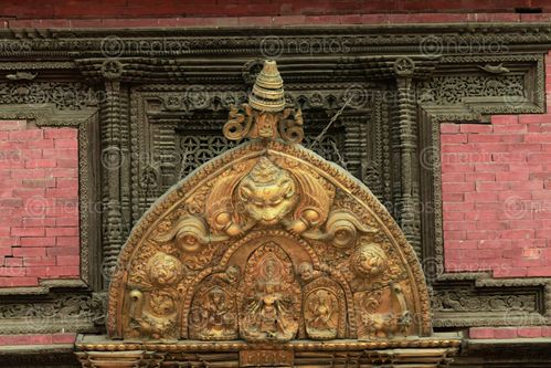 Find  the Image carving,hindu,gods,entrance,door,patan,duurbar,square,world,heritage,site,declared,unesco  and other Royalty Free Stock Images of Nepal in the Neptos collection.