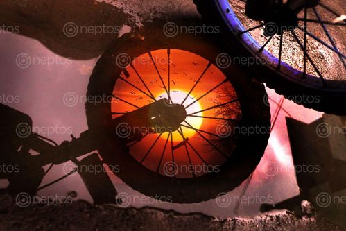 Find  the Image creative,cycle,reflection,water,#sms,photography  and other Royalty Free Stock Images of Nepal in the Neptos collection.