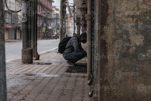 Find  the Image man,checking,lockdoor,city,suffers,month,long,lockdown,due,widespread,corona,virus  and other Royalty Free Stock Images of Nepal in the Neptos collection.