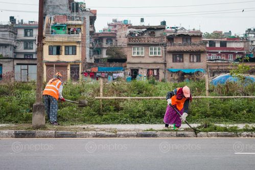 Find  the Image workers,cleaning,kathmandu,city,faces,month,long,lockdown,due,widespread,corona,virus  and other Royalty Free Stock Images of Nepal in the Neptos collection.
