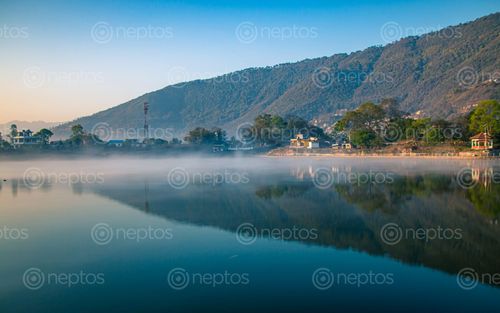 Find  the Image beautiful,reflection,taudah,lake,kathmandu,nepal  and other Royalty Free Stock Images of Nepal in the Neptos collection.