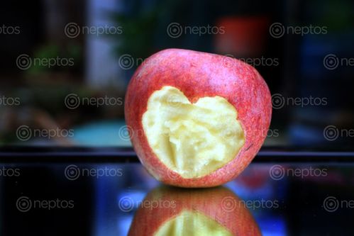 Find  the Image creative,#apple,fruit#,heart,shape#,sms,photography  and other Royalty Free Stock Images of Nepal in the Neptos collection.