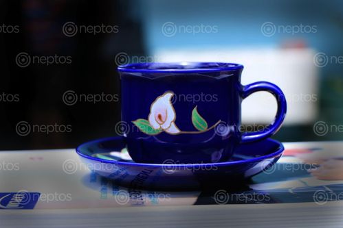 Find  the Image tea#,blue,cup,plate#,book,image,sita,maya,shrestha  and other Royalty Free Stock Images of Nepal in the Neptos collection.