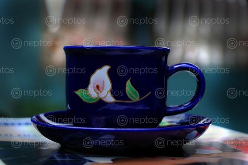 Find  the Image tea#,blue,cup,plate#,image,sita,maya,shrestha  and other Royalty Free Stock Images of Nepal in the Neptos collection.