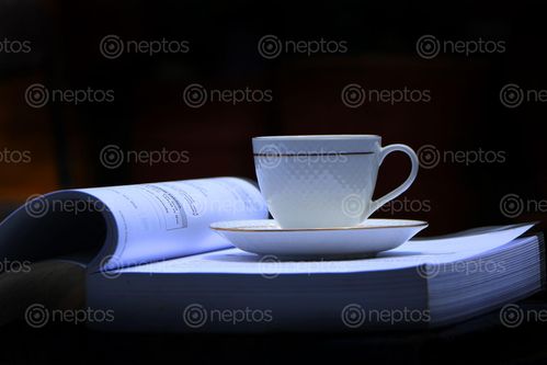 Find  the Image tea#,white,cup,open,book,plate#,image,sita,maya,shrestha  and other Royalty Free Stock Images of Nepal in the Neptos collection.