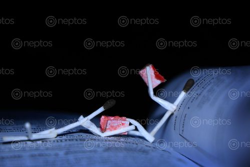 Find  the Image stock,image,macthstick#macthstick,reading,images,creative,photography,sita,maya,shrestha  and other Royalty Free Stock Images of Nepal in the Neptos collection.
