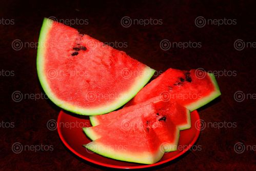 Find  the Image sliced,watermelon,plate,photo,stock,photo#,nepal,photography,sita,maya,shrestha  and other Royalty Free Stock Images of Nepal in the Neptos collection.