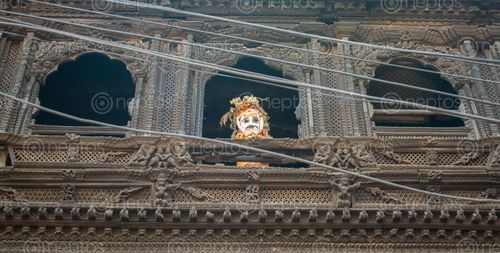 Find  the Image mannequin,nepalese,god,sits,window,museum,bhaktapur  and other Royalty Free Stock Images of Nepal in the Neptos collection.