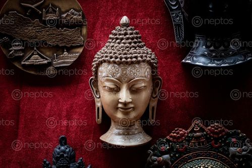 Find  the Image statue,lord,buddha,hung,wall  and other Royalty Free Stock Images of Nepal in the Neptos collection.