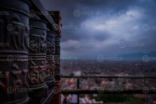 Find  the Image buddhist,prayer,wheels,pictured,kathmandu,valley,swayambhu,nath  and other Royalty Free Stock Images of Nepal in the Neptos collection.