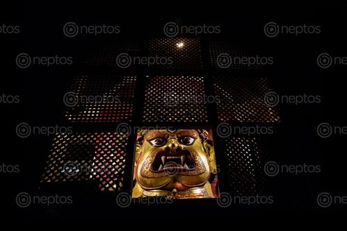 Find  the Image swet,bhairab,temple,night  and other Royalty Free Stock Images of Nepal in the Neptos collection.