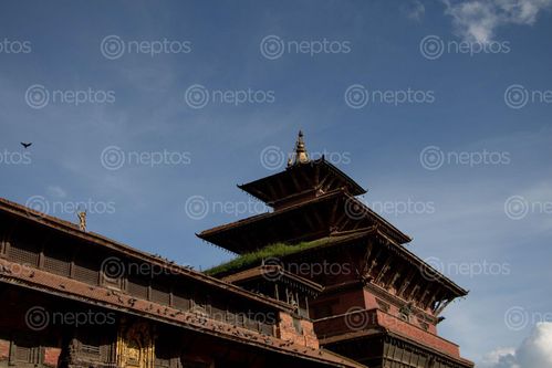 Find  the Image patan,durbar,blue,sky  and other Royalty Free Stock Images of Nepal in the Neptos collection.