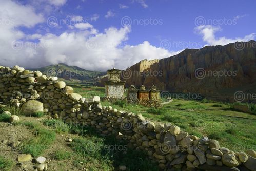 Find  the Image landscape,dhakmar,village,upper,mustang,nepal  and other Royalty Free Stock Images of Nepal in the Neptos collection.