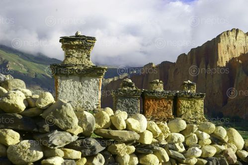Find  the Image chorten,dhakmar,village,upper,mustang,nepal  and other Royalty Free Stock Images of Nepal in the Neptos collection.