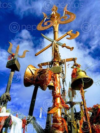 Find  the Image huge,trident,trishul,kalinchowk  and other Royalty Free Stock Images of Nepal in the Neptos collection.