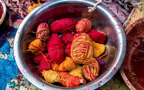 Find  the Image sacred,colorful,thread,janai,purnima,festival,kathmandu,nepal  and other Royalty Free Stock Images of Nepal in the Neptos collection.