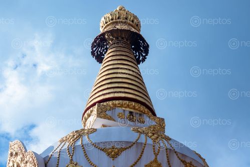 Find  the Image pagoda,style,atop,stupa,located,budhanilkantha,nepal  and other Royalty Free Stock Images of Nepal in the Neptos collection.