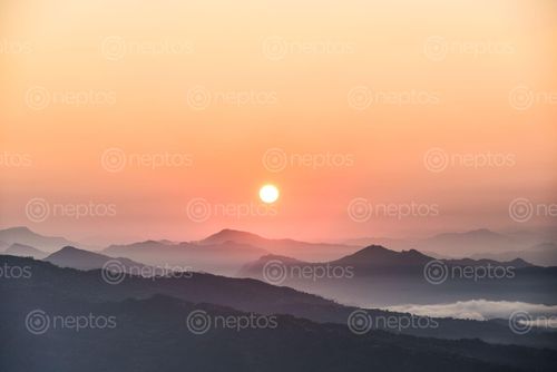 Find  the Image sarangkot,tourist,spot,famous,view,sunrise,close,mountain,pokhara,nepal  and other Royalty Free Stock Images of Nepal in the Neptos collection.