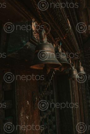 Find  the Image bells,brass,hanged,temple  and other Royalty Free Stock Images of Nepal in the Neptos collection.