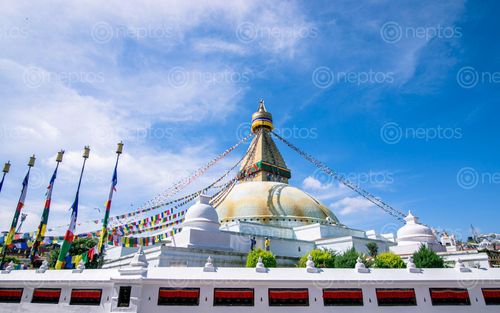 Find  the Image beautiful,landscape,view,boudhanath,stupa,kathmandu,nepal  and other Royalty Free Stock Images of Nepal in the Neptos collection.