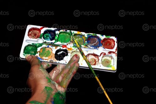 Find  the Image hand,holding,paint,brush,color,palet,stock,image,nepal,photography,sita,maya,shrestha  and other Royalty Free Stock Images of Nepal in the Neptos collection.