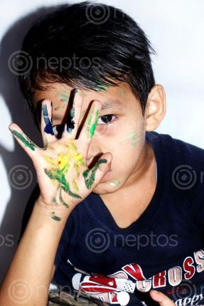Find  the Image boy,painting,hand,painted#,stock,image#,nepal,photography,sita,maya,shrestha  and other Royalty Free Stock Images of Nepal in the Neptos collection.