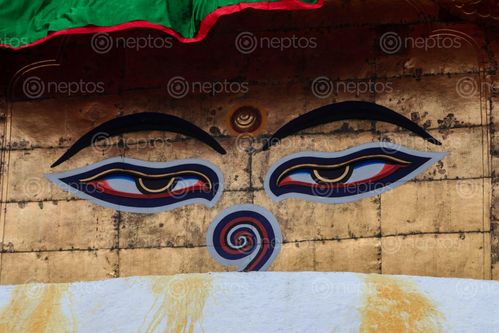 Find  the Image wisdom,eyes,buddha,swayambhunath,kathmandu,nepal,world,heritage,site,declared,unesco,top,travel,destination  and other Royalty Free Stock Images of Nepal in the Neptos collection.
