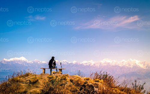 Find  the Image boy,watching,ta,scenery,mountain,range,bethanchok,hight,kavre,nepal  and other Royalty Free Stock Images of Nepal in the Neptos collection.
