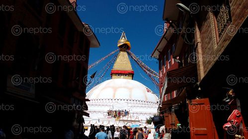 Find  the Image boudhanath,gumba,kathmandu,nepal  and other Royalty Free Stock Images of Nepal in the Neptos collection.