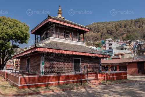 Find  the Image rana,ujeshwori,bhagwati,temple,located,inside,tansen,durbar,square,palpa,nepal,built,ujir,singh,thapa,offering,goddess  and other Royalty Free Stock Images of Nepal in the Neptos collection.