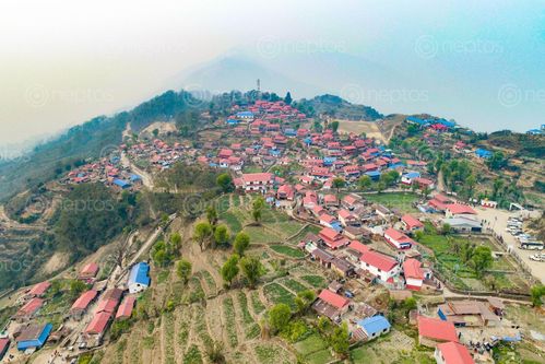 Find  the Image ghalegaun,drone,shot  and other Royalty Free Stock Images of Nepal in the Neptos collection.