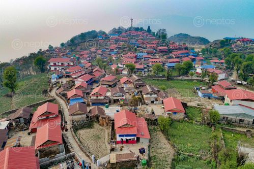 Find  the Image drone,shot,ghalegaun,lamjung,nepal  and other Royalty Free Stock Images of Nepal in the Neptos collection.