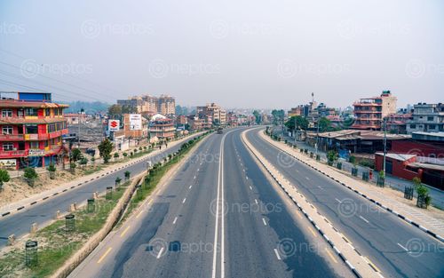 Find  the Image empty,ring,road,lockdown,kathmandu,nepal  and other Royalty Free Stock Images of Nepal in the Neptos collection.