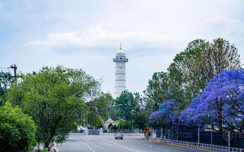 Find  the Image landscape,view,dharahara,lockdown,kathmandu,nepal  and other Royalty Free Stock Images of Nepal in the Neptos collection.