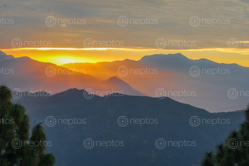 Find  the Image early,morning,sunrise,view,bhairumkot,nuwakot,nepal  and other Royalty Free Stock Images of Nepal in the Neptos collection.