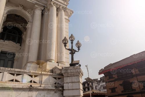 Find  the Image hanuman,dhoka,kathmandu's,royal,palace,located,basantapur,kathmandu,founded,licchavi,period  and other Royalty Free Stock Images of Nepal in the Neptos collection.