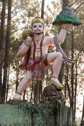 Find  the Image statue,lord,hanuman,shreenagar,tansen,palpa  and other Royalty Free Stock Images of Nepal in the Neptos collection.